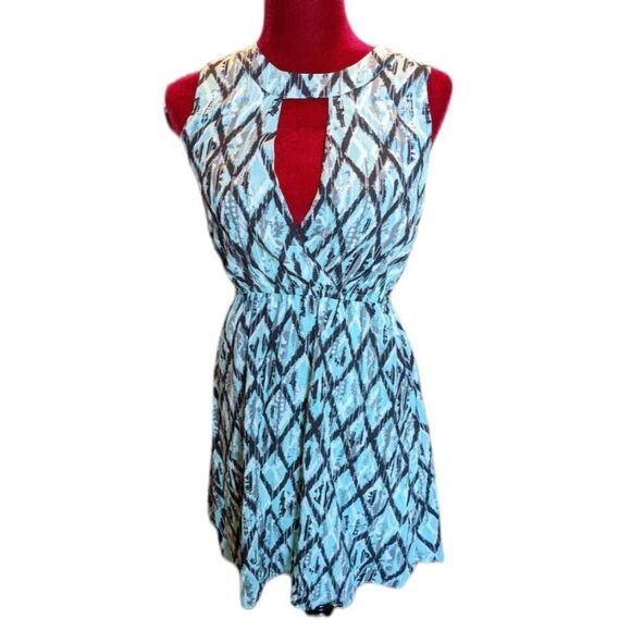 Forever 21 Blue Print Dress Size XSmall - Picture 1 of 4